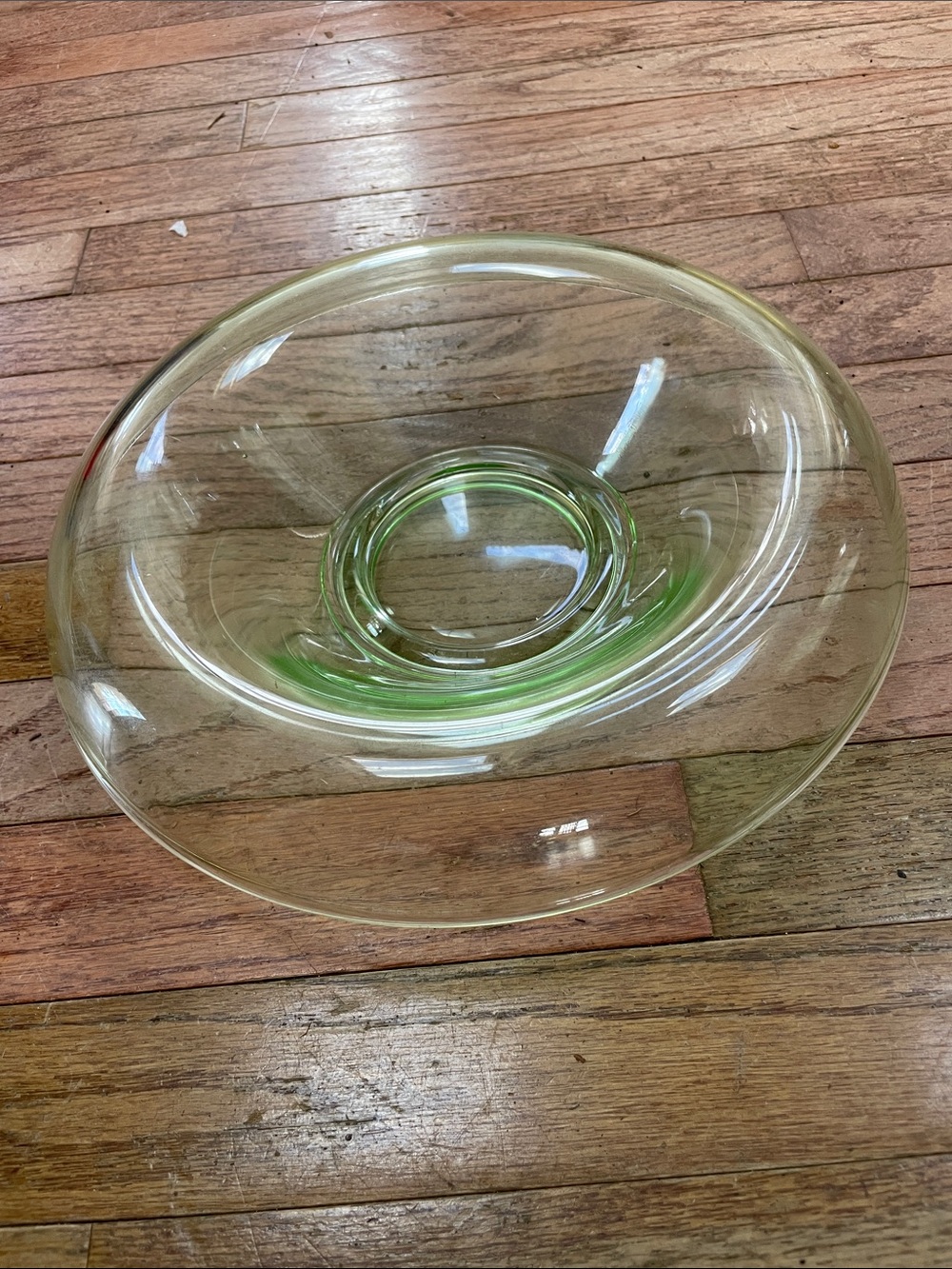 Light green  Glass Bowl with Subtle Green Tint. Possibly depression ware.